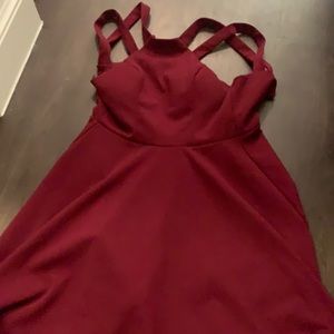 Burgundy dress